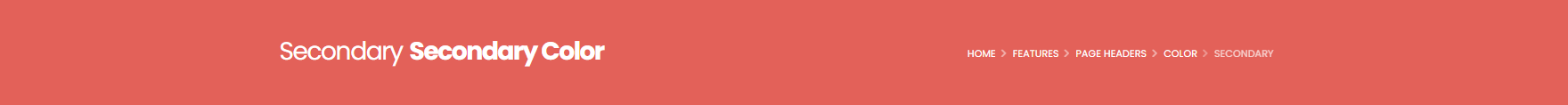 Color Secondary Color Secondary